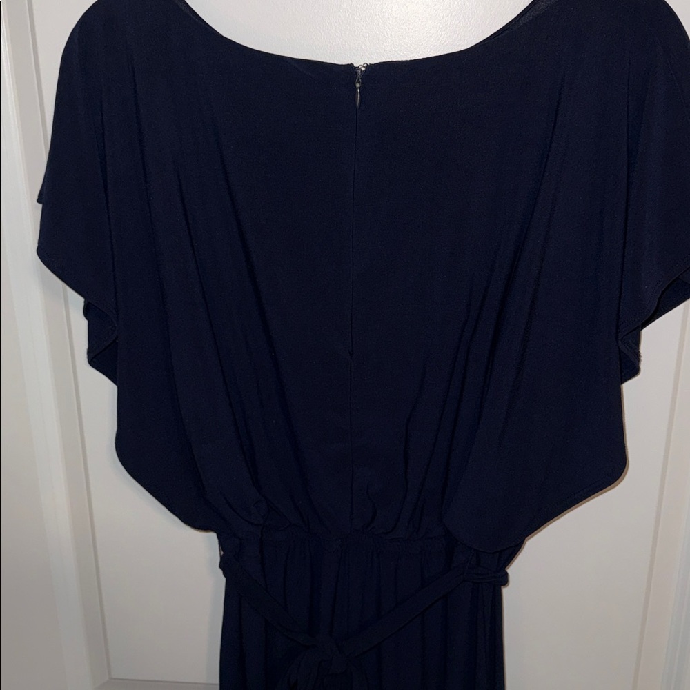 Navy Jumpsuit with Batwing Sleeves - Picture 5 of 5